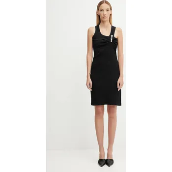 Dámské šaty Bavlněné šaty Coperni Washing Clip Rib Dress COPR192F5033 černá 99X, vel. M