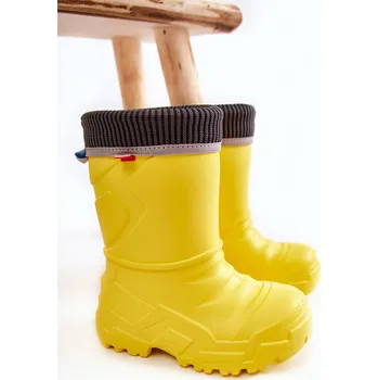 Dívčí holínky Dětské zateplené holínky Befado žluté Befado šedá | hnědá | žlutá 2229371