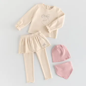 Reserved - Tričko s ozdobnou výšivkou - tělová - 432FT-02X - 432FT-02X-116