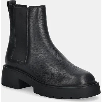 Dámská zimní obuv Kožené kotníkové boty Calvin Klein CHUNKY CHELSEA BOOT LTH YW0YW02072 černá 99X, EUR 36