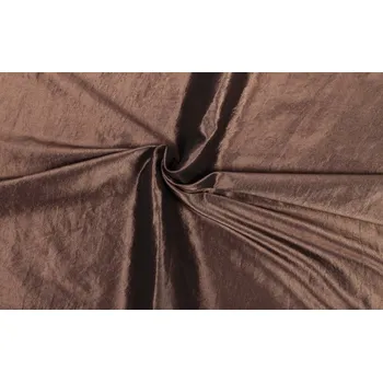 Krešovaný taft v hnědé barvě 05516/054