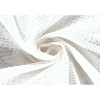 Vaflová látka v bílé barvě 02904/050