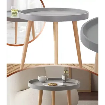 Konferenční stolek Skandinávský konferenční stolek 50 cm - šedý