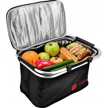 Termotaška GN Home 25l – Turistická chladicí taška s uchy, černá, 25 l