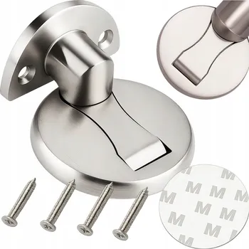 Obraz Dveřní zarážka nalepovací a přišroubovatelná Modeus stříbrná