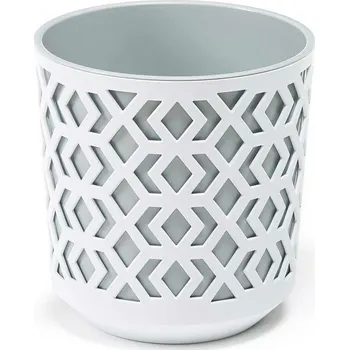 Květináč PLASTOVÝ KVĚTINÁČ ETNIC 15X14 CM ŠEDÁ