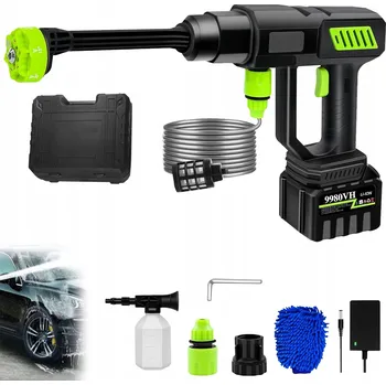 Vysokotlaký čistič AKUMULÁTOROVÁ TLAKOVÁ MYČKA 1x AKU 18000mAh + MULTIFUNKČNÍ TRYSKA