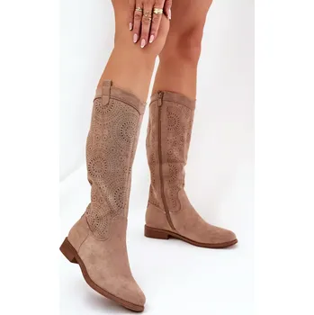 Dámské kozačky Dámské kozačky HY51-860 hnědé - S.Barski 38