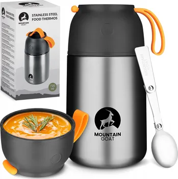 Termoska JÍDLONOSIČ TERMOSKA Z NEREZOVÉ OCELI TERMO NÁDOBA NA JÍDLO, UDRŽÍ TEPLOTU AŽ 48 HODIN