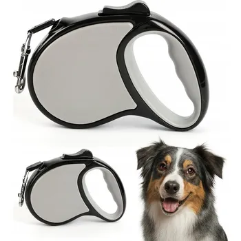 Vodítko pro psa VODÍTKO AUTOMATICKÉ ROZVÍJECÍ 5M PRO PSA ZÁMEK KOMFORTNÍ PROCHÁZKOVÁ RUKOJEŤ