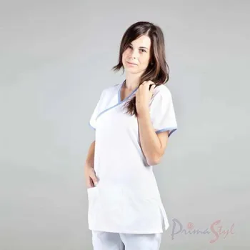 Dámská halenka Primastyl Dámská zdravotní halena BEATA bílá s modrým lemem Velikost: XL