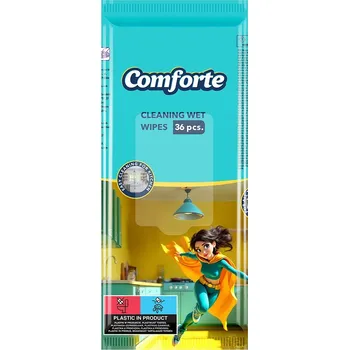 Utěrka Vlhčené ubrousky z netkané textilie Comforte v balení po 36 ks bílé