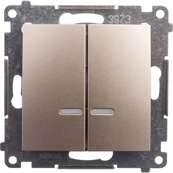 vypínač Dvojitý vypínač pod omítku Kontakt-simon zlatý DW5BL.01/44