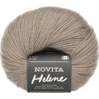 Příze Novita Helene 60 Šedobéžová (Luxusní hřejivá příze Helene Sand)