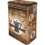Plechová dóza s klipem Coffee House NA31103