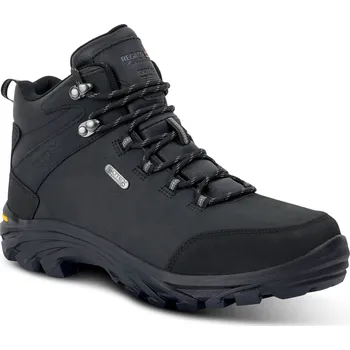 Pánská treková obuv Pánské pohorky Regatta Burrell Leather Velikost bot (EU): 44 / Barva: černá