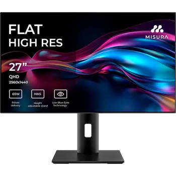 Monitor MISURA 27" LED P23PW27DQI01/ IPS/ 2560x1440/ 1000:1/ 4ms/ 350 cd/m2/ HDMI/ DP/ USB-C/ REPRO/ VESA 100x100/ černý