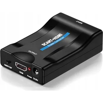ADAPTÉR KONVERTOR PŘEVODNÍK HDMI NA SCART AV EURO FULL HD + NABÍJEČKA