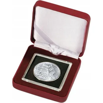 Sběratelství Pouzdro Nobile Leuchtturm bordó pro minci v kapsli Quadrum