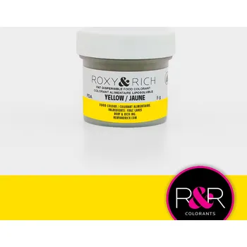 Potravinářské barvivo ROXY & RICH BARVA ROZPUSTNÁ V TUKU ŽLUTÁ - YELLOW 5g