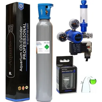 Aquario CO2 set s nočním vypínáním s láhví 8 litrů Plná - pouze osobní odběr !!!