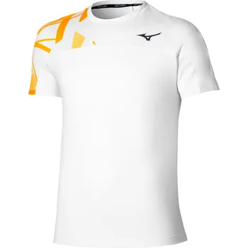 Pánské tričko Pánské tričko Mizuno Daybreakers Shadow SS Tee M White Citrus L