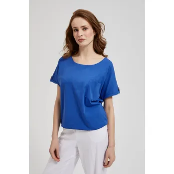 Dámské halenka MOODO - modrá Marisse modrá | bílá | světle modrá 2724190