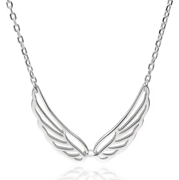 Náhrdelník Argento 91560 Stříbrný náhrdelník - andělské křídlo, délka 43 až 46 cm