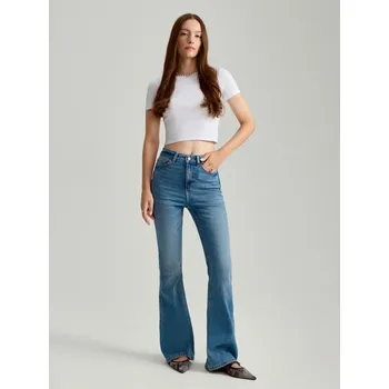 Zvonové džíny - 32 - House - modrý - 804BL-55J