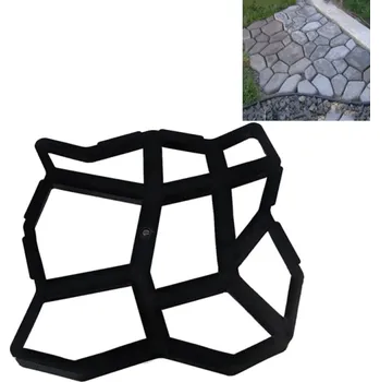 Kladivo Opakovaně použitelná plastová forma na betonovou dlažbu 35 x 35 x 3,6 cm Nepravidelný tvar Zahradní chodníky Cestičky Dlaždice