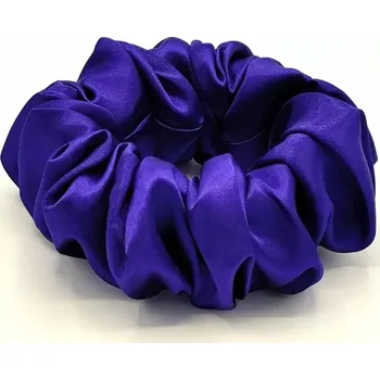Saténová Scrunchie gumička fialová L