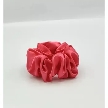 Saténová Scrunchie gumička růžová tmavá L