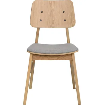 Jídelní židle Rowico Dubové jídelní židle, bílý/hnědý/černý, Nagano Barva: Přírodní; Světlé šedá