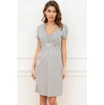 Bavlněná těhotenská noční košile Alena šedá M