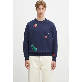 Pánský svetr Svetr z vlněné směsi Fiorucci Multipatch Dinosaur tmavomodrá barva, hřejivý, M02SPKSW255KN01BL05 59X, vel. S