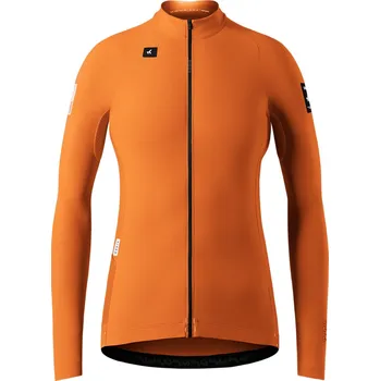 Cyklistické oblečení GOBIK Cyklistický dres s dlouhým rukávem zimní - PACER SOLID 2.0 - oranžová XS