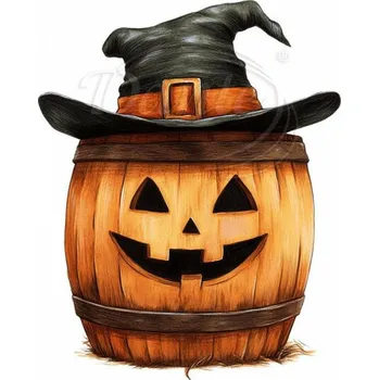 Textilní nažehlovací páska Dante Nažehlovačka Sud Halloween - 9 x 12 cm