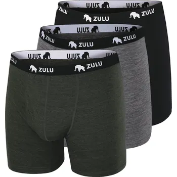 Boxerky Pánské boxerky Zulu Merino 160 6in 3-pack Velikost: L / Barva: mix2