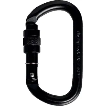 karabina Oválná karabina SINGING ROCK OCEL Screw - černá