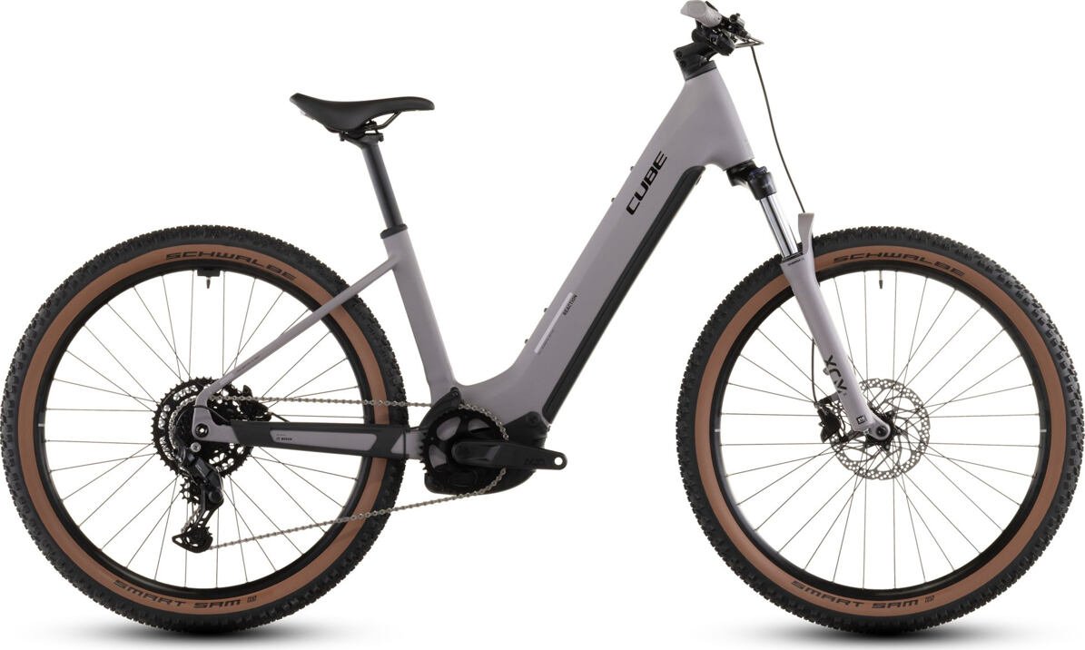Cube Reaction Hybrid Performance 600, easy entry - plumgrey´n´black velikost rámu S