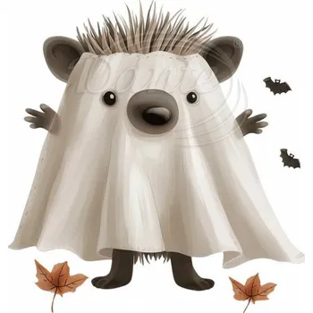 Textilní nažehlovací páska Dante Nažehlovačka Duch ježek - 12 x 11 cm