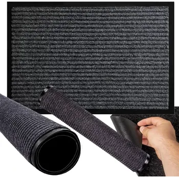Rohožka Pogumovaná vstupní rohož 60 × 90 cm – šedá, protiskluzová