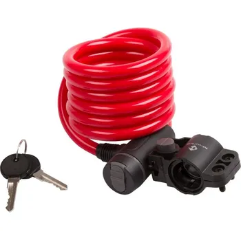 Zámek na kolo Zámek M-Wave 10x1800mm červený