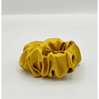 Saténová Scrunchie gumička zlatá L
