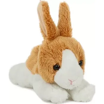 plyšák plyšový králíček hnědo-bílý 15 cm