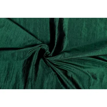 Krešovaný taft tmavě zelený 05516/728