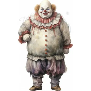 Textilní nažehlovací páska Dante Nažehlovačka Klaun strašidelný - 18 x 20 cm