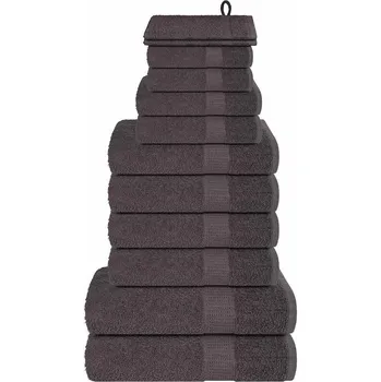 vidaXL 12dílná sada ručníků 360 g/m² 100% bavlna [137109] Barva: antracitová