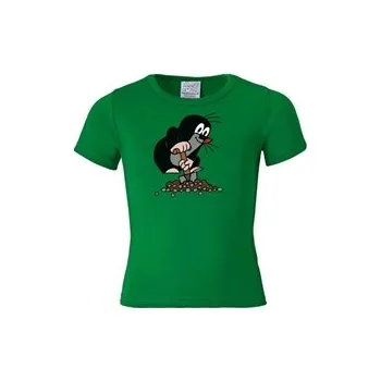 Dětské tričko Krteček: Zahradník (158-164 cm) zelená bavlna