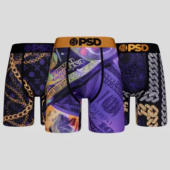 Boxerky PSD Purp and Gold 3 Pack Men Underwear Velikost: M
